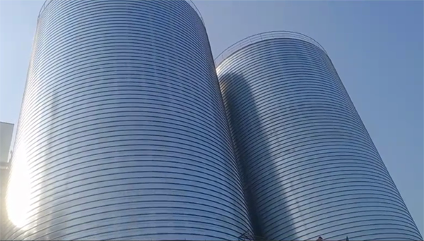 顺德2座混凝土高架卷板仓